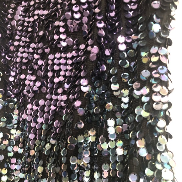 Adrianna Papell women’s sequined lace-up mini-dress. - Picture 5 of 5